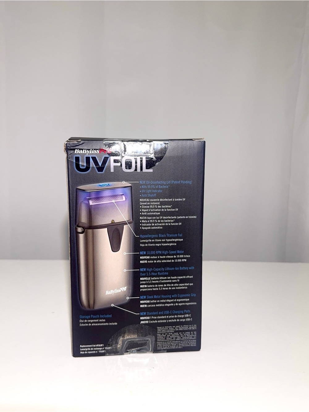 BaBylissPRO UV Foil Shaver Black | Sleek Grooming Gift Idea - Picture 3 of 5